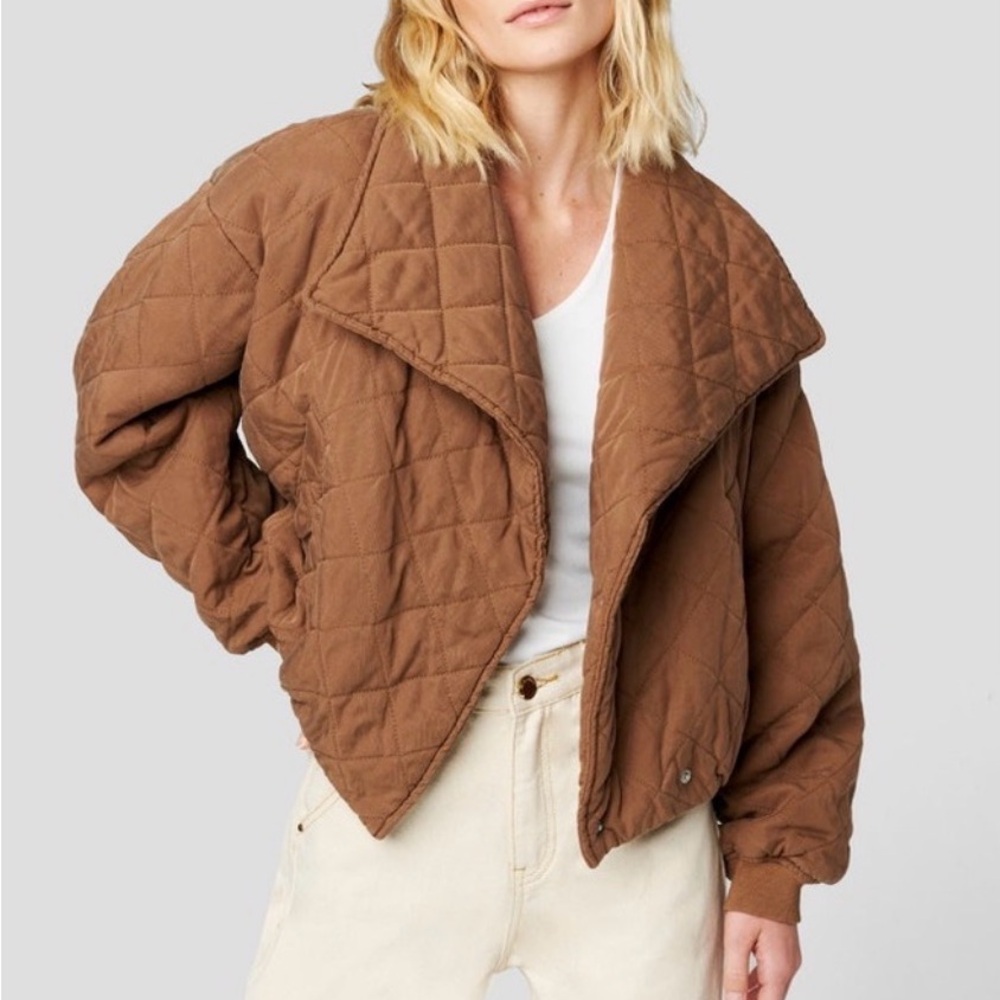 Blank NYC Quilted Tan Puffer Jacket